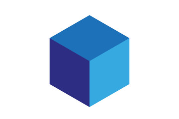 Cubos de color azul.