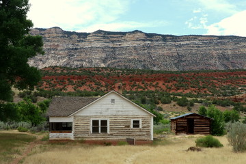 Abandonded cliffside house