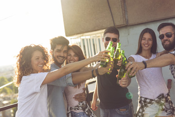 Summertime rooftop party