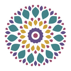 Mandala Logo. Geometric Decoration Ornament.