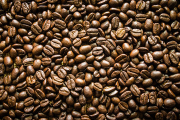 Roasted coffee beans background