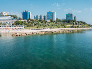 Aerial Drone View Of Neptun-Olimp Resort At The Black Sea In Romania © radub85