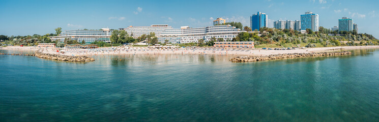 Aerial Drone View Of Neptun-Olimp Resort At The Black Sea In Romania