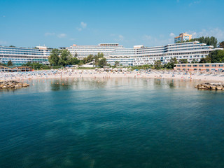 Aerial Drone View Of Neptun-Olimp Resort At The Black Sea In Romania