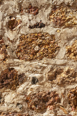 Cemented rough  stone wall