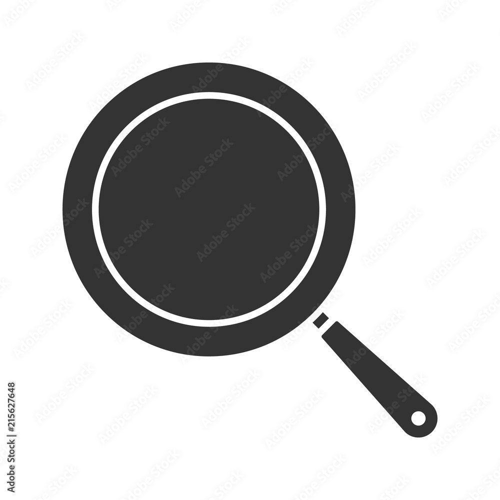 Sticker Frying pan glyph icon