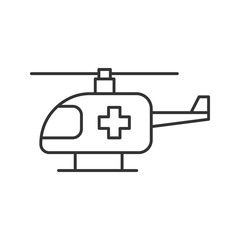 Medical helicopter linear icon