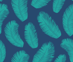 Tropical palm leaves Pattern. Seamless Vector Background.