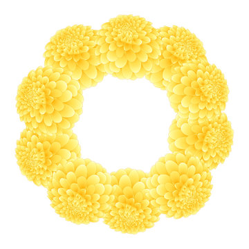 Yellow Dahlia Wreath