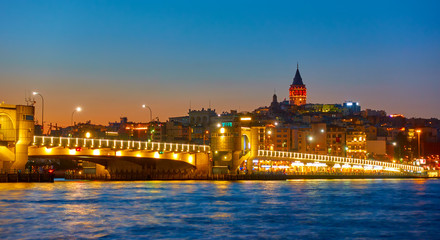 Obraz na płótnie Canvas The Galata Bridge in Istanbul