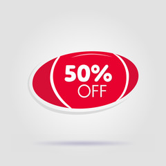 Special offer isolated sale tag red