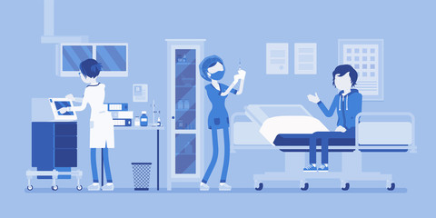 Medical procedures in doctors office