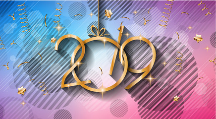 2019 Happy New Year Background for your Seasonal Flyers and Greetings Card