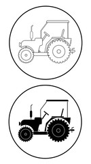 tractor icon set vector eps 10