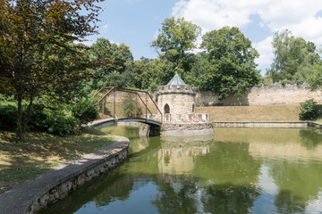 Pond in Bojnice castle in Slovakia