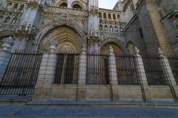Toledo - Cathedral Primada Santa Maria de Toledo facade spanish church Gothic style
