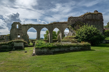 Fototapeta na wymiar Ruin of a beautiful medieval monastery