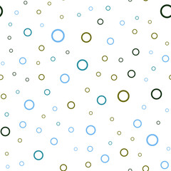 Light Blue, Green vector seamless backdrop with dots.