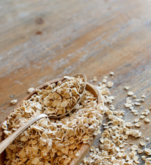 Rolled oats in a bowl