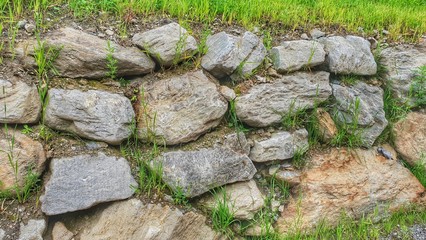 Fototapeta na wymiar Steinmauer 