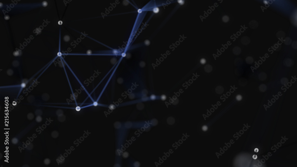 Poster abstract 3d technology futuristic geometrical and science neon visualization. plexus digital wallpap