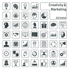 Fototapeta premium Creativity & Marketing - Iconset