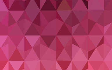 Obraz premium Light Pink vector gradient triangles pattern.