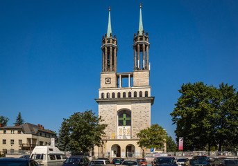 Fototapeta na wymiar Church St. Stanislaw Kostka in Zoliborz district, Warsaw, Poland