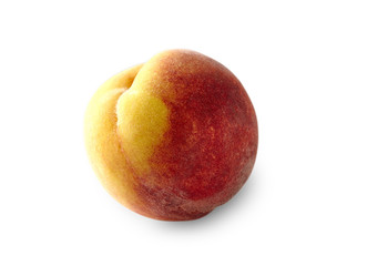 Peach  on white background