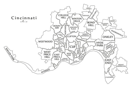 Map Of Clifton Cincinnati Ohio Cincinnati Map Images – Browse 255 Stock Photos, Vectors, And Video | Adobe  Stock