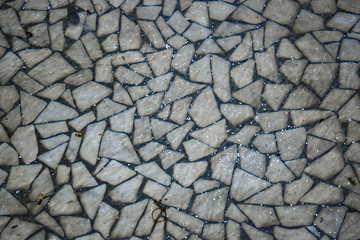 Colored tile under water