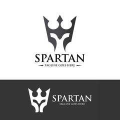 Spartan logo design template. Vector illustration