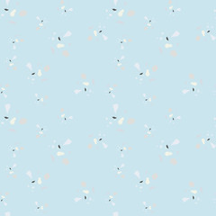 Military camouflage seamless pattern in light blue and different shades of grey or beige colors