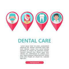 Dentistry. Dental care. Vector illustration in flat style.