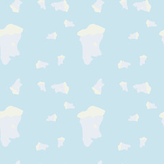 Military camouflage seamless pattern in light blue and different shades of grey or beige colors