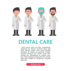 Dentistry. Dental care. Vector illustration in flat style.