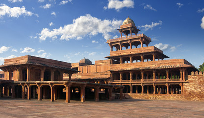 Ancient abandoned city of Fatehpur Sikri, XVI century. Agra, Uttar Pradesh, India