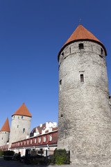 Fototapeta na wymiar Tallinn. Estonia. Medieval tower of a fortification