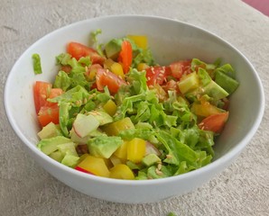 vegan salad with avocado