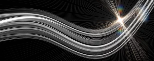 Photo sur Plexiglas Vague abstraite Conception de fond de panorama de vague futuriste avec des lumières