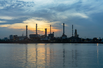 Fototapeta na wymiar Oil refinery power plant in Thailand