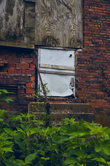 Old Doorway Abandoned Building School Decay