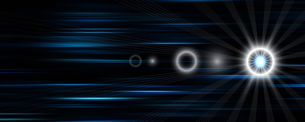 Futuristic stripe panorama background design with lights
