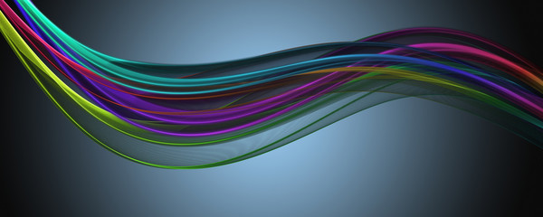 Abstract elegant wave panorama design with space for your text