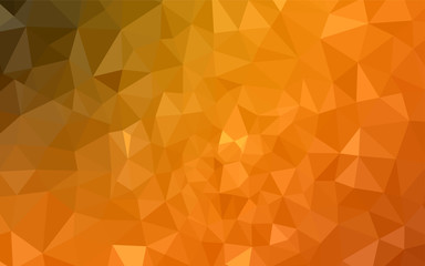 Dark Orange vector shining triangular cover.