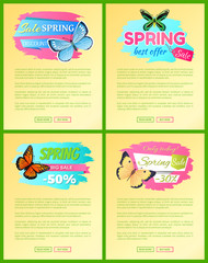 Spring Best Offer Sale Stickers Web Posters Text