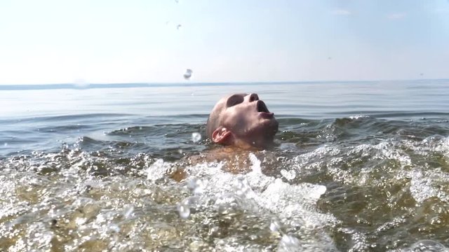 Man drowning at river