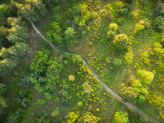 Country road - aerial view