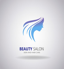 Girls portrait with long hair