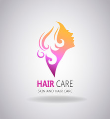 Girls portrait with long hair